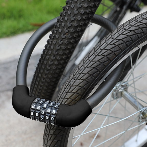 Bike Locks Heavy Duty Anti Theft, Combo Bike U Lock, 5-Digit Resettable Combination E-bike Large U Shaped Lock for Electric Bike, Bicycle, Escooter, Motorcycle,Door
