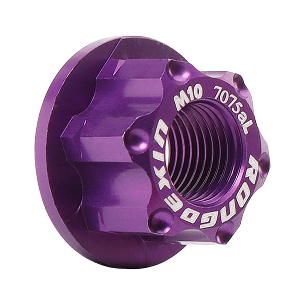 Bike M10 Hub Nut Flange Before Rear Wheel Lock Screw Aluminum Bolt for