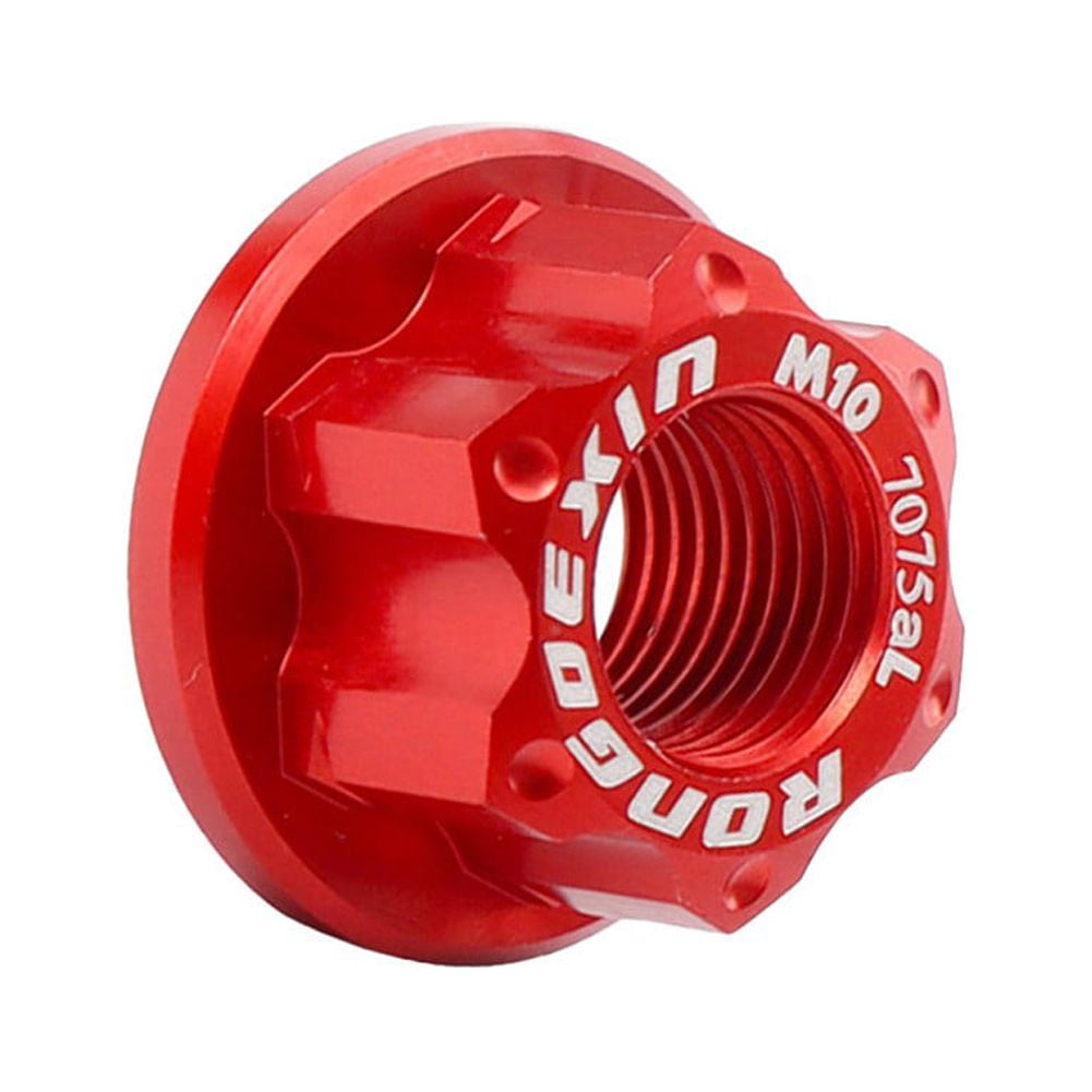 Bike M10 Hub Nut Flange Before Rear Wheel Lock Screw Aluminum Bolt For