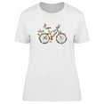 thumbnail image 1 of Bike Made Of Flowers T-Shirt Women -Image by Shutterstock, Female XX-Large, 1 of 2