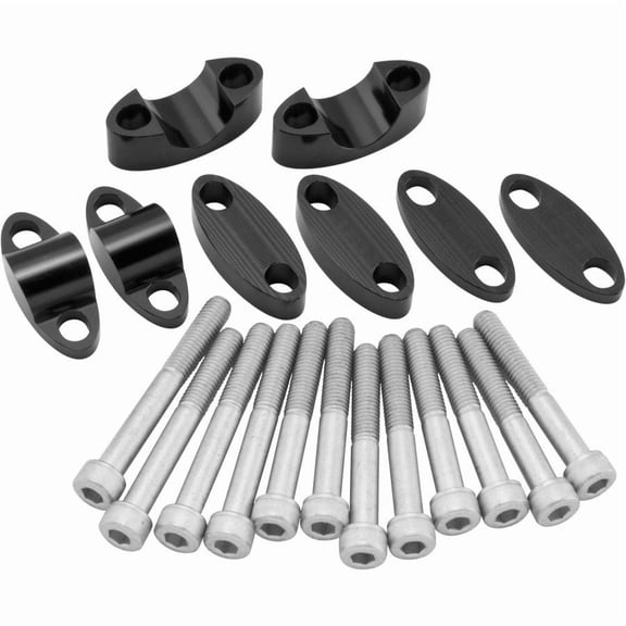 Bike Master 151987 0.88 in. Aluminum Handlebar Riser, Black
