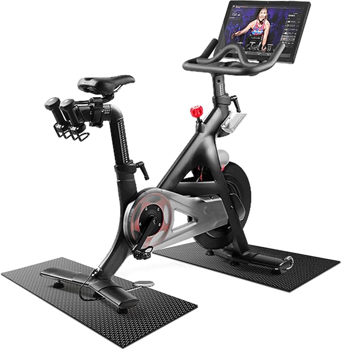 Bike Mat Exercise Bike Mat Treadmill Mat for Carpet Hardwood Floors Mats for Gym Equipment Indoor Exercise Equipment Mat Exercise Mat Fitness Mat Stationary Bike Mat Black 12 25 2 mats Walmart