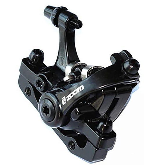 Bike Mechanical Brake Caliper with Adapter, MTB Aluminum Alloy Bilateral Drive Disc Brake Caliper, Bicycle Front Rear Brakes Calipers Device Equipped Brake Pads