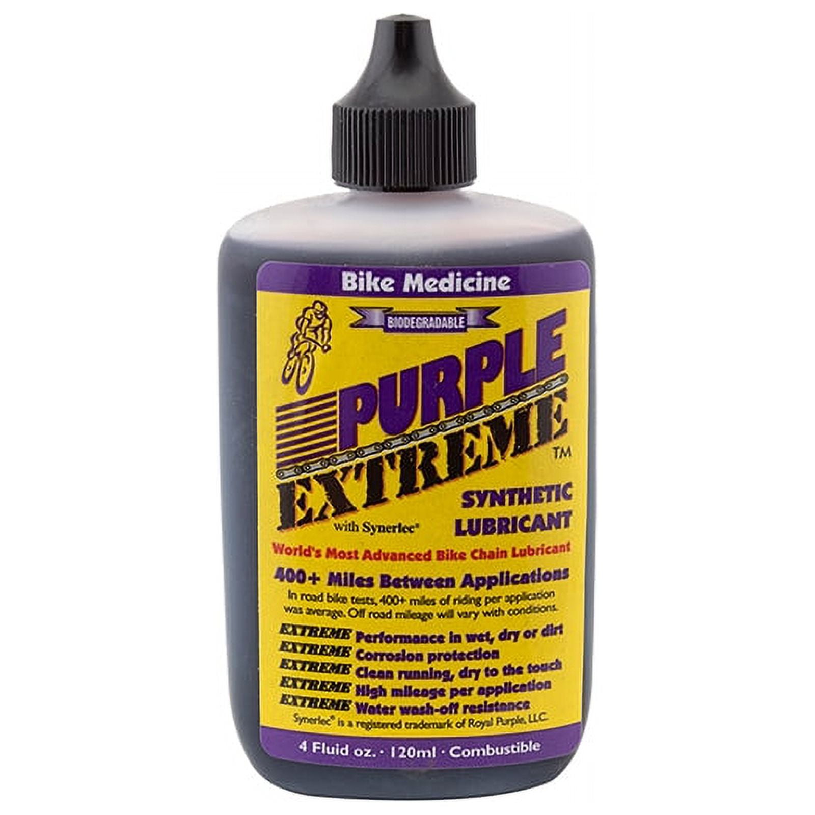 best spin bike lubricant Bike Medicine Purple Extreme Performance Synthetic Chain Lubricant, High  Mileage Bicycle Lube