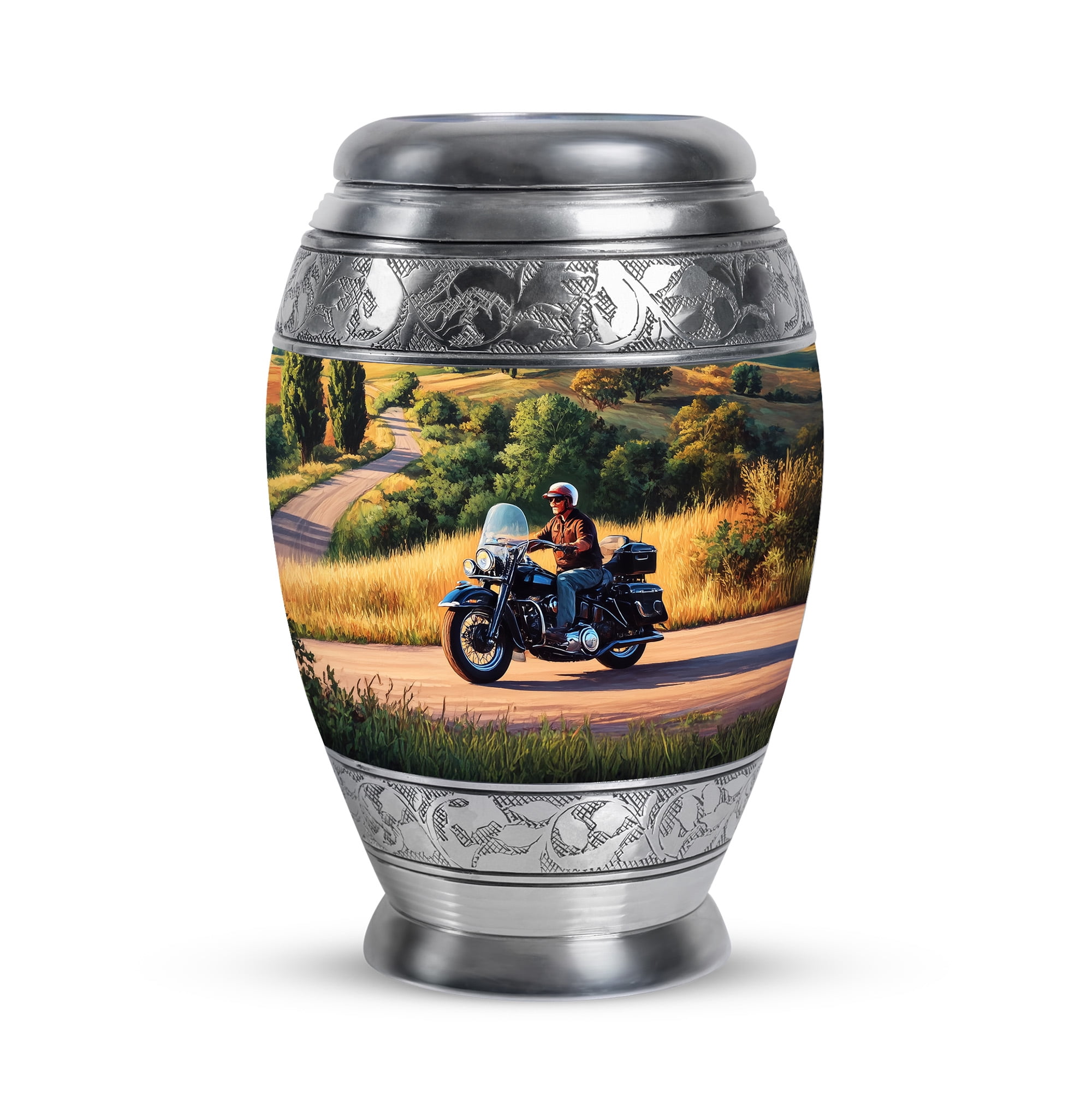 Bike Mini Cremation Urn For Ash Adult Male And Female, Miniature Urn For Ashes For Father, 3 Inch Small Keeepsake Urns For Human Ashes Women And Men