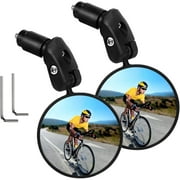 Bike Mirror 2Pcs 360  Rotatable HD Bicycle Handlebar Rearview Mirrors, Adjustable Bike Bar End Mirror for Electric MTB Mountain Road Bikes Cycling