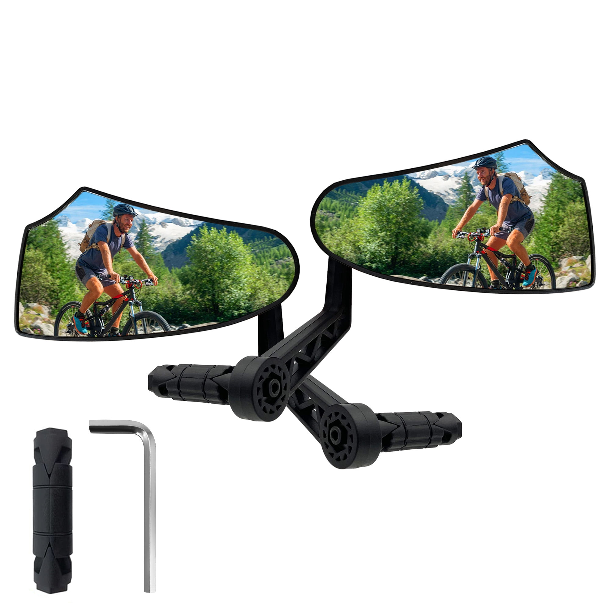 CycleAware Reflex Mirror Black w Adhesive Helmet Mount for Bike Cycling Safety Walmart