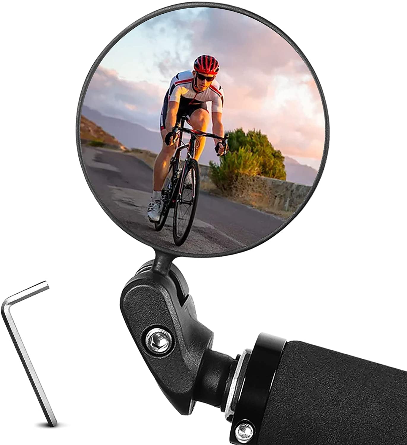 NeveLance Bike Mirror Bar End Bicycle Rear View Mirror Bicycle Wide ...