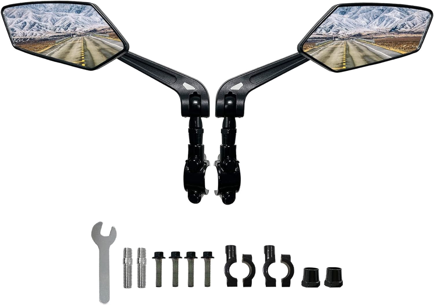 Bike Mirror, HD Blast-Resistant, Ajustable And Rotatable Safe Rearview Bicycle Mirror for Left or Right Side, Rearview Bike Mirrors, Bicycle Mirror for Handlebar (Black)