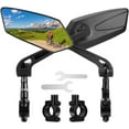 thumbnail image 1 of 2 Pack Bike Mirrors, Bicycle Rear View Mirror 360°Adjustable HD Wide Large Bicycle Mirror for Mountain Road Bike Ebike Scooter Snow Bike Motorcycle, 1 of 6
