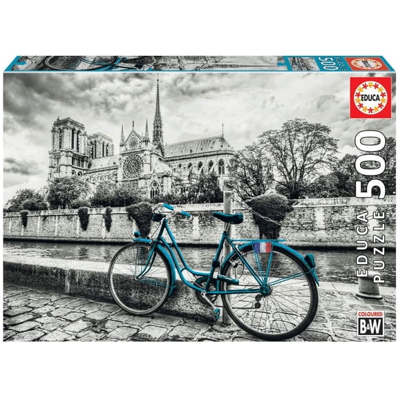 Bike Near Notre Dame 500 Piece Jigsaw Puzzle