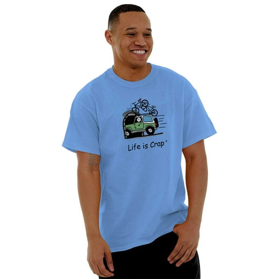 Bike Overpass Bad Luck Attitude Plus Size Crewneck Graphic Tee Shirt Brisco Brands 2X