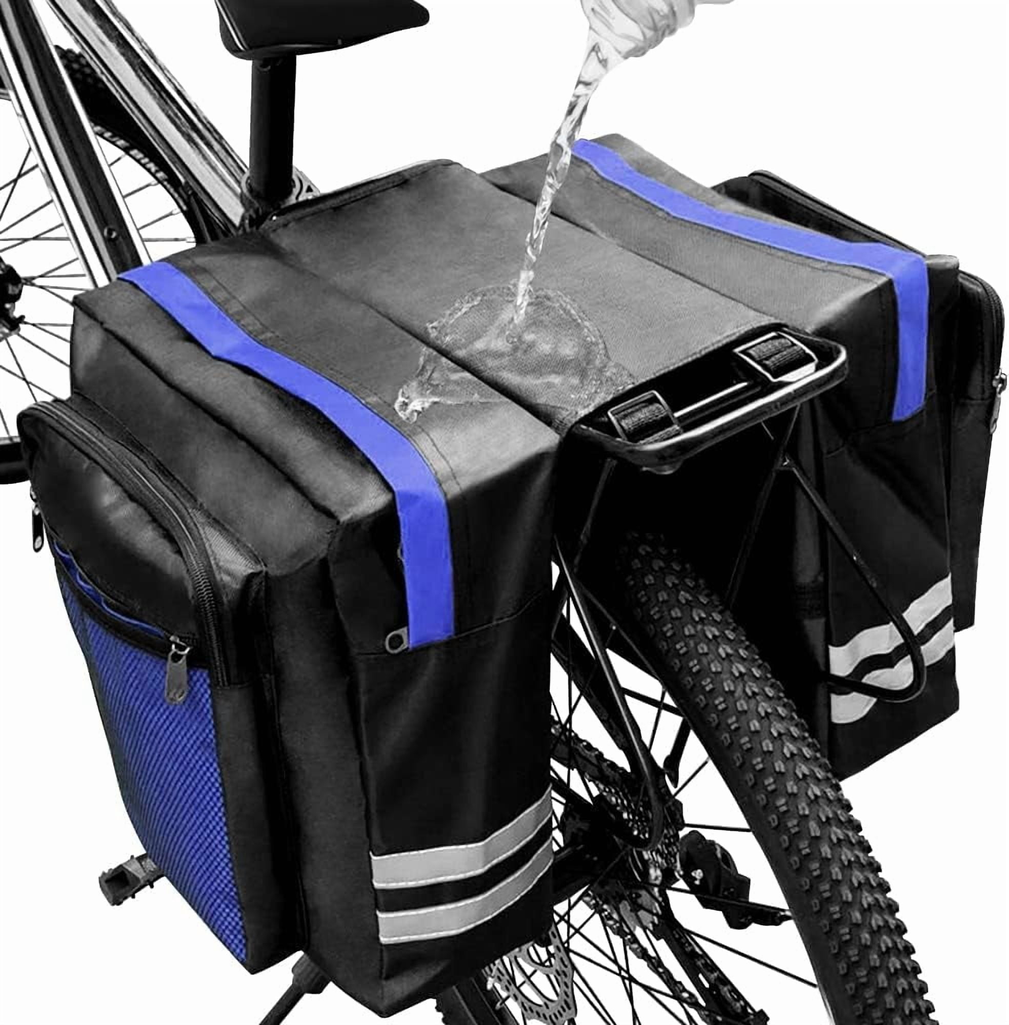 Karimor Bag Rear Rack Bike Pannier Saddle Bags - Double Rear Rack Bag with Reflective Trim ...
