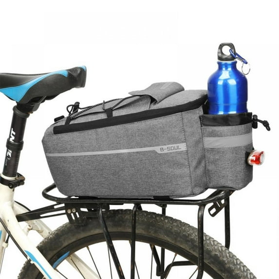 Bike Panniers for Bicycle, Bike Trunk Bag Rear Rack Bag for Travel Bicycle eBike Accessories Cargo Carrier Bag, Gray