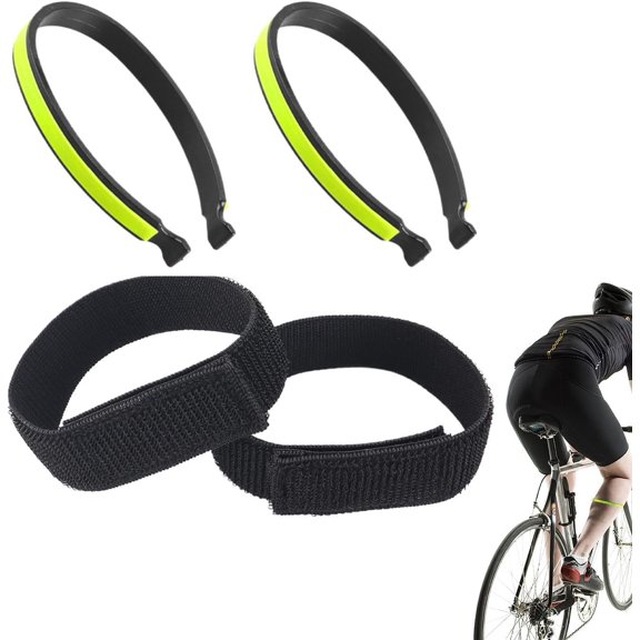 Bike Pants Strap | Cycling Ankle Safety Band Reflective | Elastic Ankle Bands Trousers 1 Set for Riding Recreation Fishing Cycling Bicycle Sports