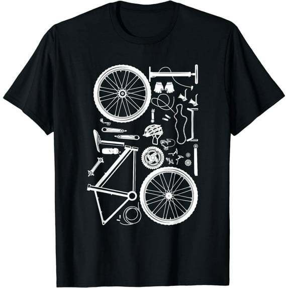 Bike Parts - Downhill Rider Mountainbike MTB Cycling T-Shirt