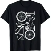 Bike Parts - Downhill Rider Mountainbike MTB Cycling Unisex T-Shirt