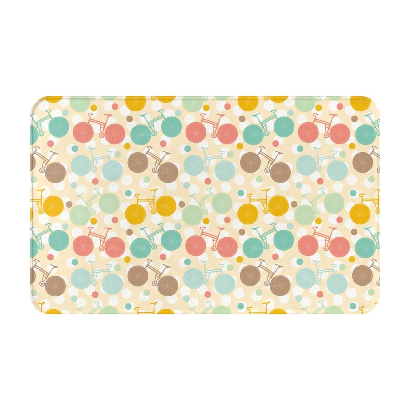 Bike Pattern colorful Outdoor Indoor Door Mat, Non Slip Bath Mat ...