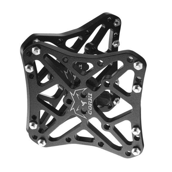 Bike Pedal Adapters, 1 Pair Aluminum Alloy Bicyle Pedal Adapters Bike Pedal Platform Adapters Black