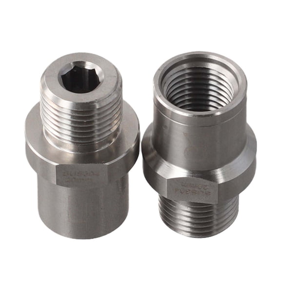 Bike Pedal Adapters Stainless Steel Fit 1/2 Inch Pedals and 9/16 Inch Cranks
