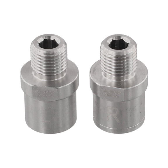 Bike Pedal Adapters Stainless Steel Fit 9/16 Inch Pedals and 1/2 Inch Cranks