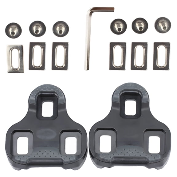 Bike Pedal Cleats, Compatible with SPD Pedals, Road Bike Cleats Set, Self-Locking Bicycle Cleats with Alloy Frame, Screws and Installation Tool