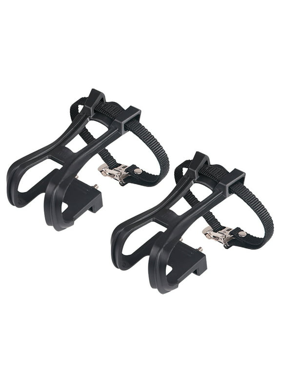 Bike Pedals with Clips and Straps for Outdoor Cycling and Indoor Stationary Bike