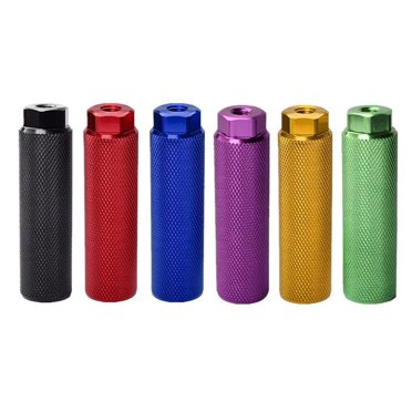 4x Aluminum Alloy Bike Foot Pegs – Black, For BMX/MTB, Fit 3/8" Axles, 100mm Length, Uauto1