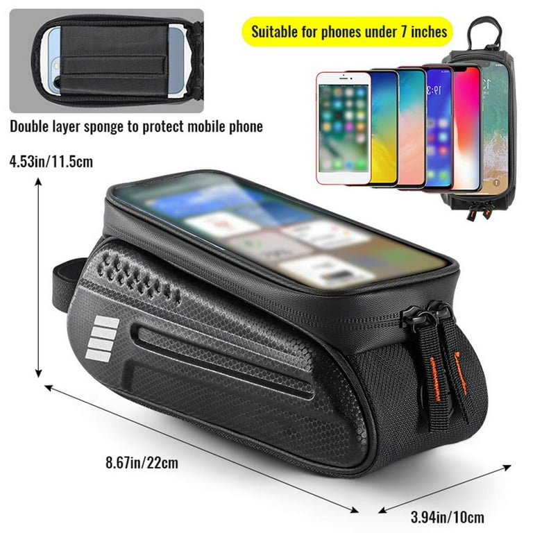 Bike Phone Bag Phone Front Frame Bag Waterproof Bike Phone Mount