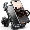 thumbnail image 1 of Bike Phone Holder [Metal Arm] Motorcycle Phone Mount, Bicycle Handlebar Phone Mount, Electric Scooter/ATV/UTV Phone Holder for iPhone 15 Pro Max/14/13 and 5.7-7.8" Cellphone(Silicone Panels), 1 of 10