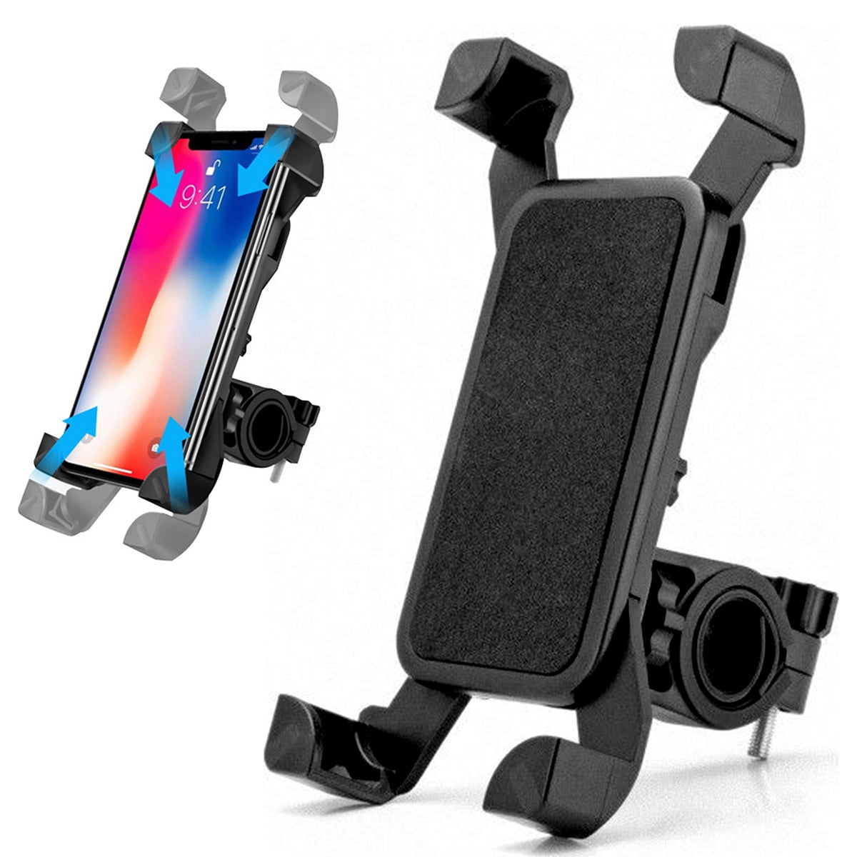 Bike Phone Holder Motorcycle Phone Mount Anti Shake and Stable Phone Holder with 360 Rotation Mechanical Bicycle Phone Mount for Iphone Android