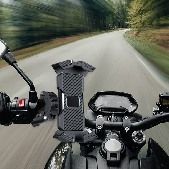 Bike Phone Holder, Motorcycle Phone Mount - Motorcycle Handlebar Cell Phone Clamp, Scooter Phone Clip for iPhone 15 Pro Max/Plus, 14 Pro Max, S9, S10 and More 4.7" to 6.8" Smartphones