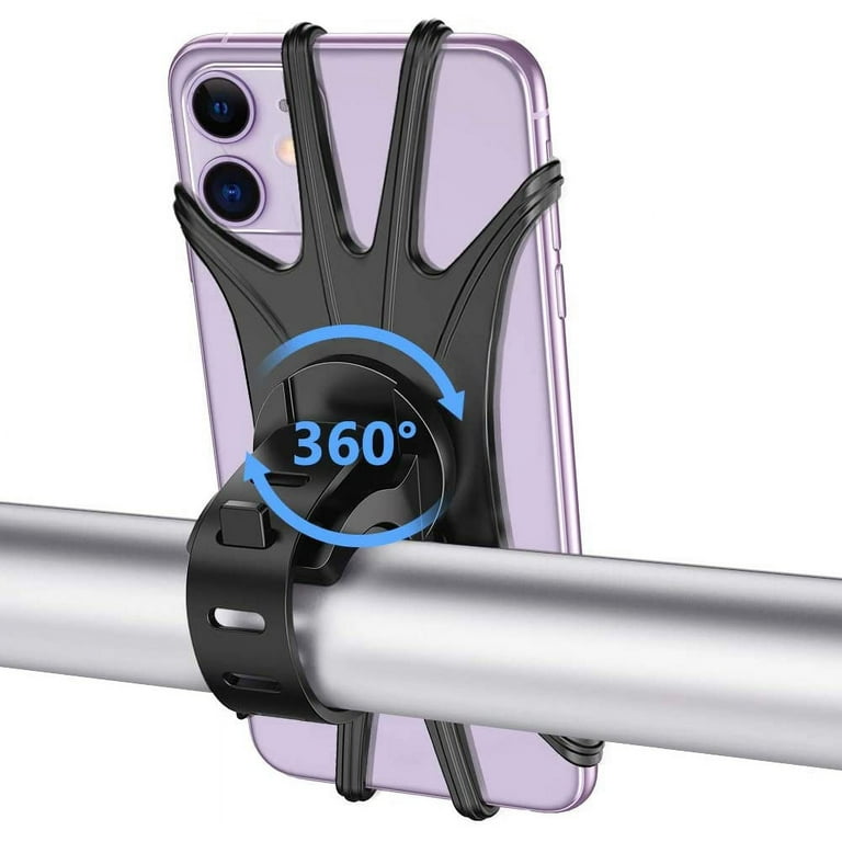 Bike Phone Mount, 360 Rotation Cell Phone Holder for Bike, Universal  Silicone Bicycle Phone Mount for iPhone Xs Max Xs Xr X 8 Plus 8 7 6s Plus,  Galaxy S10+ S10 
