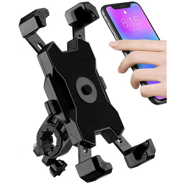 Bike & Motorcycle Phone Mount - for iPhone 14 Pro (13, 12, SE, Plus/Max),  Galaxy s22 or Any Cell Phone - Universal Handlebar Holder for ATV, Bicycle  
