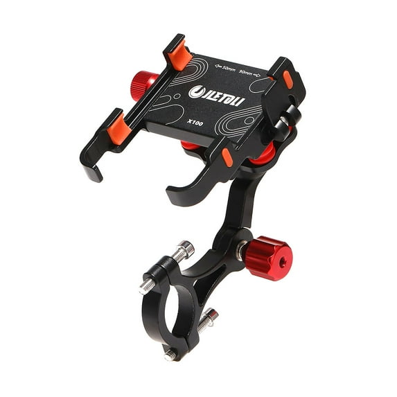 Bike Phone Mount - Easy Installation, Adjustable Size (2.6-3.74"), Shock-absorb Quick Release & 360° Rotation For All Phones