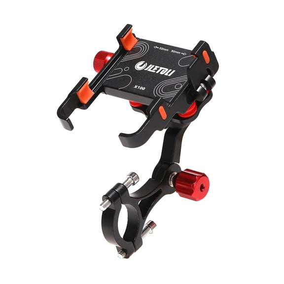 Bike Phone Mount - Easy Installation, Adjustable Size (2.6-3.74"), Shock-absorb Quick Release & 360° Rotation For All Phones