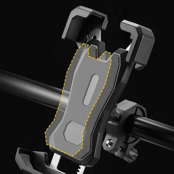 Shock Absorbing Bike Phone Mount Handlebar Holder for 4-6.5 Inch Phones, 360° Adjustable with Secure Clamp for Cycling and Motorcycles