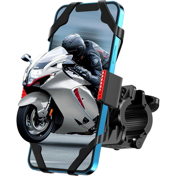 Bike Phone Mount Holder, Universal Cell Phone Bicycle & Motorcycle Handlebar Phone Holder,Red