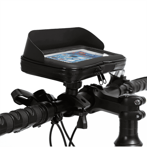 Bike Phone Mount Holder, Waterproof Bicycle Phone Mount Bag Holder Cradle with 360 Rotate Touch Screen for iPhone X 8 7 Plus Samsung and Other 4-6.9'' Smartphones