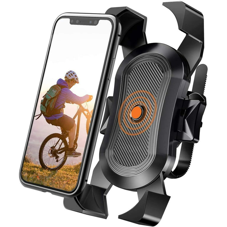 Bike Phone Mount, Secure Lock & Bicycle Cell Phone Holder for Mountain Bike  Handlebar Compatible with Most 4-6.8inch phone 