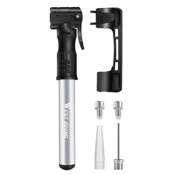 Bike Pump, 100 PSI Bicycle Pump for Electric Bike Tire Pump Mini Bike Air Pump Handheld Portable Bike Pump Universal Small High Pressure Ball Needle Accessories
