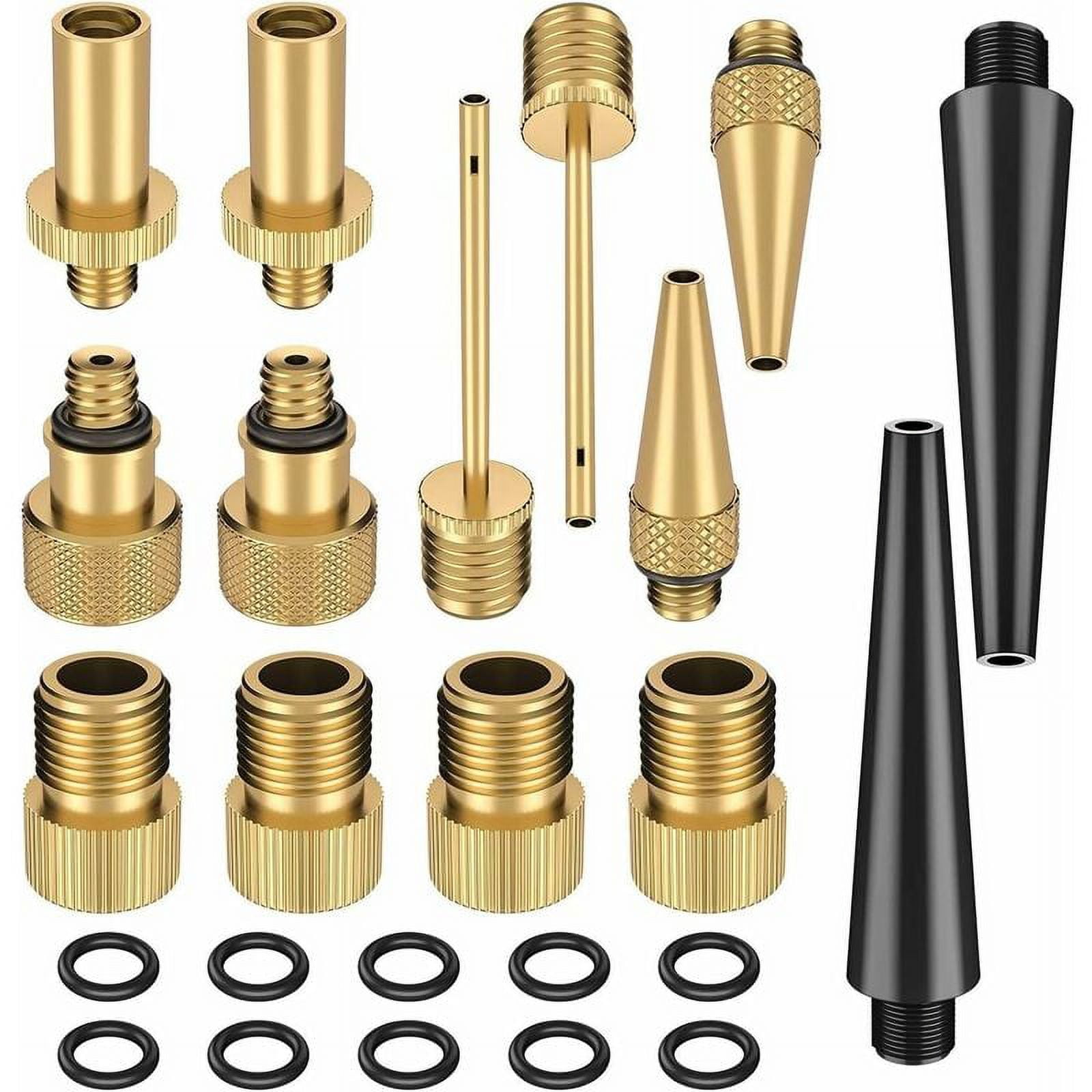 Bike Pump Adapter, TAudace Pure Copper Bike Pump Nozzle, No Air Leak
