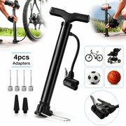 Bike Pump, Advanced Bike Tire Inflator, Bicycle Hand Air Pump with Dual Presta and Schrader Valves, Handheld Bike Pump, Suitable for Road and Mountain Bikes, Baby Stroller, Balls