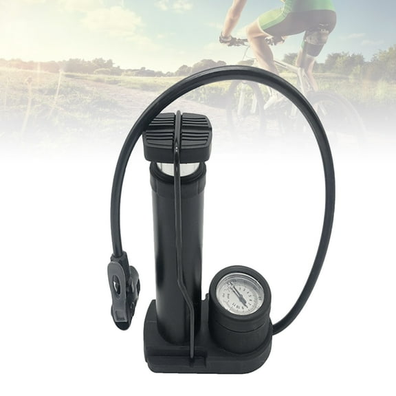 Bike Pump Bike Floor Pump Pump Portable Bike Pump Bike Tire Pump for Footballs Basketballs Mountain Bike with Barometer Black
