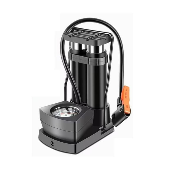 Bike Pump with Gauge Air Bicycle Pump Inflator with High Pressure 160 PSI, Fits Presta and Schrader Valves. Ideal for Bike Tire Pumps, Inflating Road Bike, Car, MTB, Sports Balls, and More.