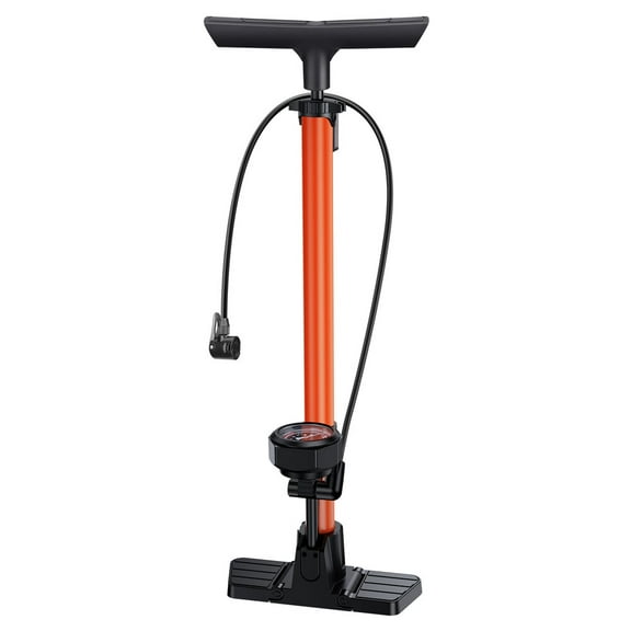 Bike Pump with Gauge,High Pressure,Floor Bicycle Pump Compatible with Presta and Schrader Valve,Bike Tire Pump for Road Bike,MTB,Hybrid,Balls