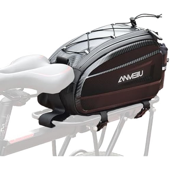 Bike Rack Bag Bicycle Trunk Pannier Bag 6L Waterproof Bike Rear Rack Bag Water Resistant Zipper Cycling Pack Back Seat Cargo Pouch with Strap & Rain Cover$$Sport & Recreation Other