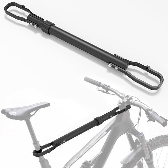 Bike Rack Cross Bar, Adjustable 23.6"-31.4" Top Tube Adapter, Oversized Diameter Crossbar Fits E-Bikes/Women's/Low-Step/Step-Through/BMX/Kids'/Full-Suspension Mountain/Cruiser/Road/Folding Bike