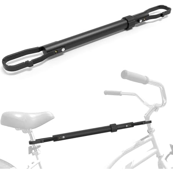 Bike Rack Crossbar, Oversized Diameter Top Tube Adapter, Adjustable 23.6"-31.4" Cross Bar Fits Women's/Step-Through/E-Bikes/Low-Step/Full-Suspension Mountain/BMX/Cruiser/Road/Kids'/Folding Bike