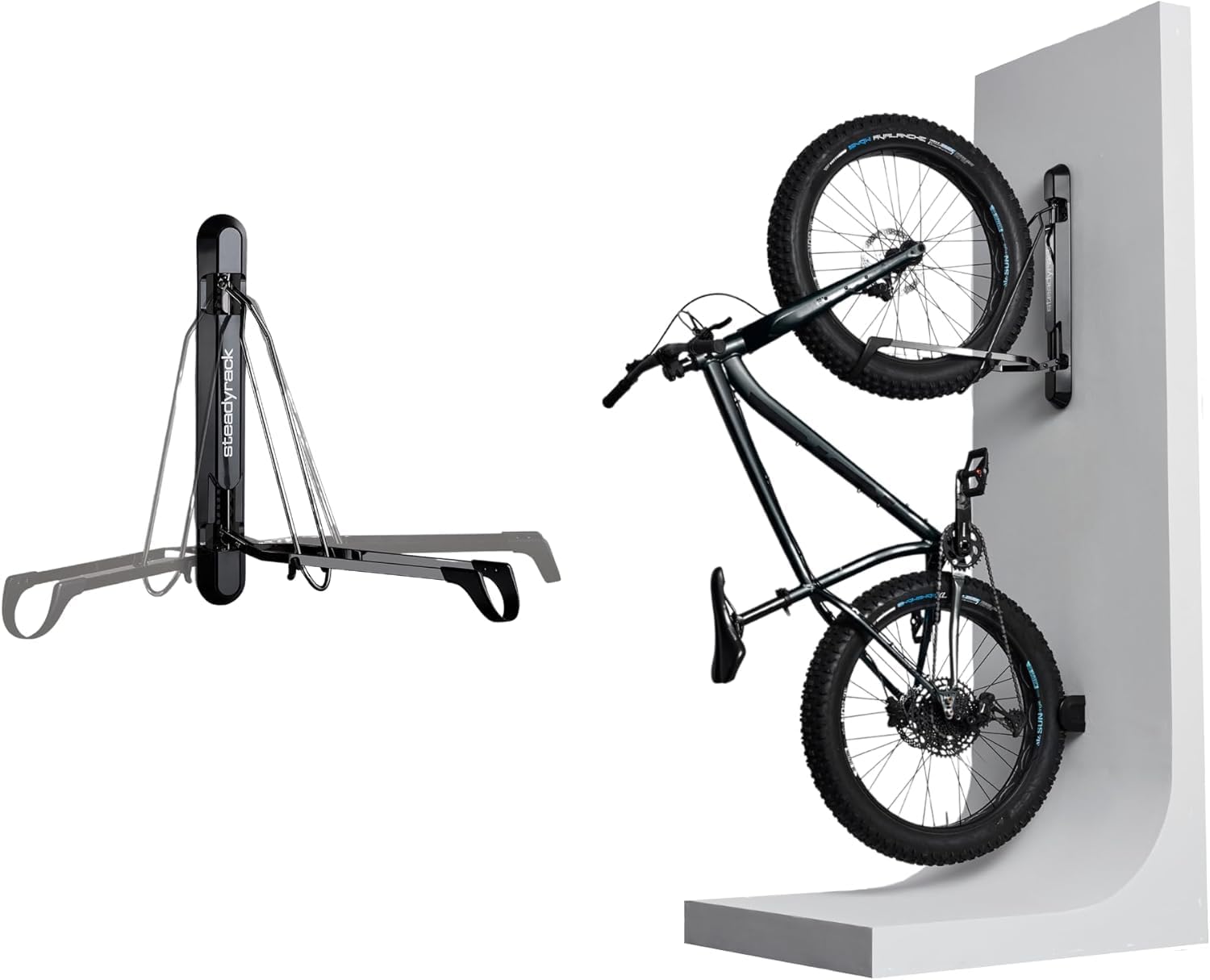 Bike Rack for Fat Bikes - The Original Wall Mounted Vertical Bike Stora ...